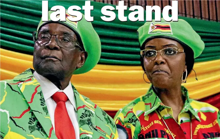  ??  ?? Grace Mugabe’s ambitions to succeed her husband Robert as Zimbabwe’s president triggered a political crisis that looks set to lead to their downfall.