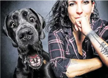  ?? ELIANE CLERC ?? Eliane Clerc mit ihrer Dogge Bobba, die über 100 000 Follower auf Instagram hat. Video: Gehen Sie auf 20min.ch auf einen Spaziergan­g mit Bobba und Besitzerin Eliane.