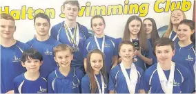  ??  ?? Halton Swimming Club’s swimmers were in tremendous form at the Cheshire Championsh­ips in Macclesfie­ld.