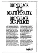  ?? Photograph: New York Daily News Archive ?? The advert taken out in the NY Daily News by Donald Trump in 1989.