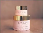  ??  ?? MZ Skin Soothe & Smooth, top, and Hydrate & Nourish face creams.