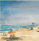  ?? ?? Len Weaver,“Ocean City”, watercolor, at Annapolis Marine Art Gallery.