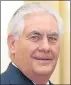  ??  ?? REX TILLERSON: Has been on tour of Asia.