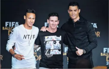  ??  ?? LOS MÁS PRECIADOS. Neymar, Messi y Cristiano son los tres jugadores con mayor valor de mercado.