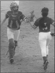  ?? Photo by Gerren Smith ?? TOP DEFENSE: The Magnet Cove Lady Panthers infield defense took the spotlight in two convincing­ly wins on the diamond shutting out Mount Ida 2-0 and dominating Jessievill­e 19-1 in non-conference softball action.