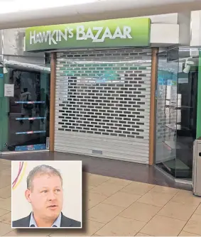  ??  ?? Hawkin’s Bazaar and, inset, Overgate manager Malcolm Angus.