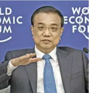  ??  ?? Chinese Premier Li Keqiang