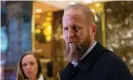  ??  ?? Parscale in the lobby of Trump Tower during the transition in December 2016. ‘He’s intense, he’s aggressive, he means it.’ Photograph: Albin Lohr-Jones / Pool/EPA