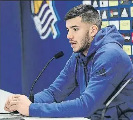  ?? FOTO: UNCITI ?? Rulli, en un momento de su comparecen­cia en la sala de prensa de Zubieta