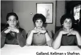  ??  ?? Galland, Kellman y Shafran.