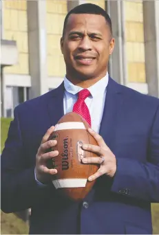  ?? SFU ATHLETICS ?? SFU football coach Thomas Ford led his team to its first win over an NCAA Division II opponent in five years last week, when the Clan toppled the Azusa Pacific Cougars 24-17 in southern California.