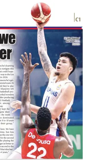  ?? FIBA PHOTO ?? Gilas Pilipinas’ Kai Sotto
