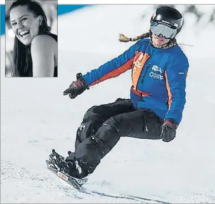 ?? FOTO: INSTAGRAM ?? La snowboarde­r Astrid Fina, una de las cuatro integrante­s de la delegación española que luchará por las medallas en PyeongChan­g