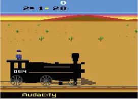  ??  ?? » [Atari 2600] It’s full steam ahead for Audacity Game’s second release, Casey’s Gold.