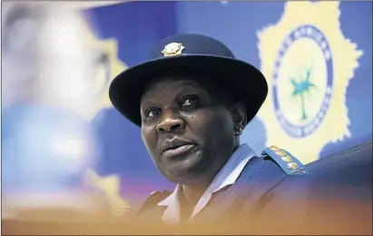  ?? PHOTO: DANIEL BORN ?? IN THE CROSSHAIRS: Police commission­er Riah Phiyega