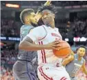  ?? STACY REVERE/GETTY IMAGES ?? Nigel Hayes, right, and Wisconsin have lost two straight and need to beat Maryland to stay tied for first in the Big Ten.