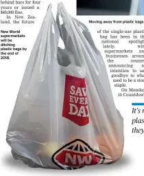  ??  ?? New World supermarke­ts will be ditching plastic bags by the end of 2018. Moving away from plastic bags is easy if you’re prepared.