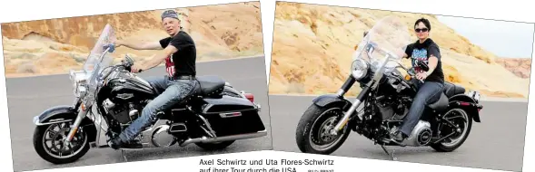  ?? BILD: PRIVAT ?? Axel Schwirtz und Uta Flores-Schwirtz auf ihrer Tour durch die USA.