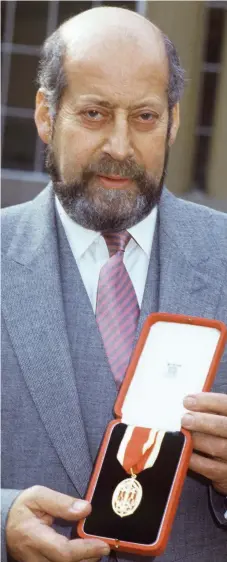  ??  ?? Honour: Sir Clement Freud at Buckingham Palace