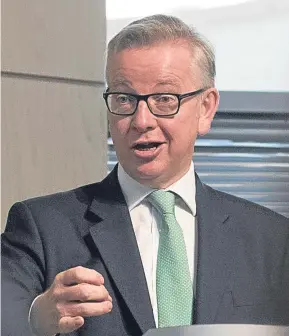  ?? Picture: PA. ?? Environmen­t Secretary Michael Gove during his speech at the WWF Living Planet Centre in Woking.