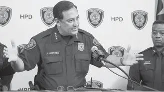  ?? Godofredo A. Vasquez / Houston Chronicle ?? Police Chief Art Acevedo has been a vocal critic of Texas’ sanctuary cities ban, saying it prevents potential witnesses to crimes from coming forward.