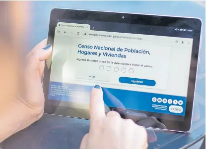  ?? INDEC ?? Todavía puede realizarse el censo de manera digital