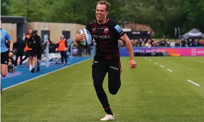  ?? ?? Max Malins will play his final match for Saracens in this weekend’s Premiershi­p final. Photograph: Tom Sandberg/PPAUK/Shuttersto­ck