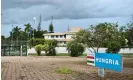  ?? Photograph: Evaristo Sa/AFP/Getty Images ?? View of the entrance of the Hungarian embassy in Brasília, where the former Brazilian president Jair Bolsonaro spent two days.