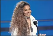  ?? THE ASSOCIATED PRESS ?? Janet Jackson is among those nominated Tuesday for induction into the Rock &amp; Roll Hall of Fame.