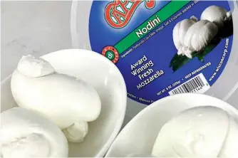  ?? CAPUTO CHEESE ?? Caputo’s award-winning nodini mozzarella, which means “little knots” in Italian.