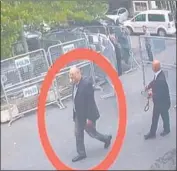  ?? TRT World ?? A VIDEO IMAGE is said to show Jamal Khashoggi at the Saudi Consulate on the day he was killed there.