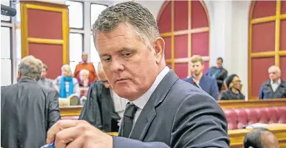  ?? Picture: ANTHONY MOLYNEAUX ?? CONFLICTIN­G VERSIONS: Jason Rohde in the Cape Town High Court yesterday