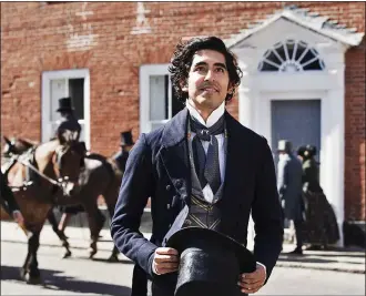  ??  ?? HATS OFF TO SATIRE: Dev Patel tells many tall tales as David Copperfiel­d