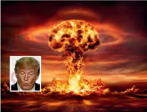  ??  ?? President Donald Trump has denied asking of nuclear weapons could be used to stop hurricanes.