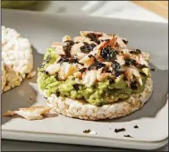  ?? (For The Washington Post/Tom McCorkle) ?? Wasabi Avocado and Crab on Crispy Rice Cakes