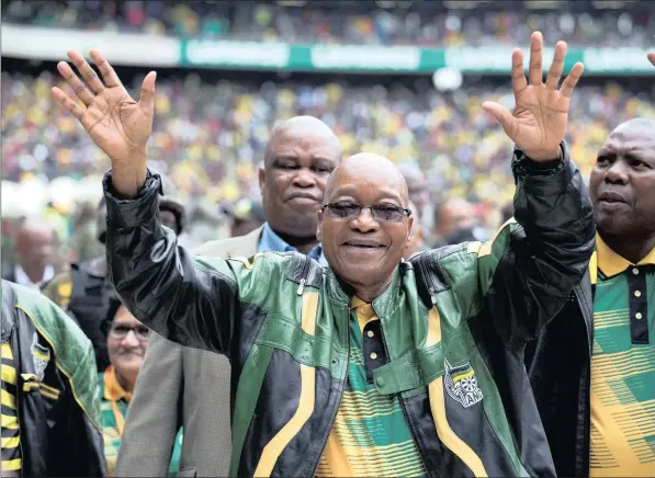  ?? Picture: James Oatway/Reuters ?? ON COURSE: The concept of recycling mineral wealth into human developmen­t is one that appeals to President Jacob Zuma and could be an important bequest in his legacy, the writer suggests.