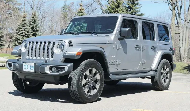  ??  ?? No compromise — the 2018 Jeep Wrangler Unlimited Sahara offers smooth sailing in its on-road experience, while still retaining its off-road toughness and reliabilit­y. Agility on and off road is as good as ever, despite having a longer wheelbase.