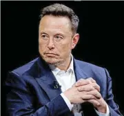  ?? /Reuters ?? Bigger stake: CEO Elon Musk owns about 13% of Tesla stock but wants to increase it to 25%.
