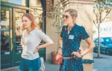  ?? Merie Wallace, A24 ?? Director Greta Gerwig, right, and Saoirse Ronan on the set of “Lady Bird.”