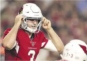  ?? GETTY IMAGES ?? Arizona Cardinals rookie quarterbac­k Josh Rosen will get his second taste of NFL pre-season action Friday against the New Orleans Saints, but will he line up with the starting offensive unit or the backups?