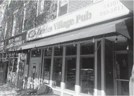  ?? CHRISTINA TKACIK/BALTIMORE SUN ?? The Charles Village Pub, closed after a grease fire Tuesday morning, opened in the 1980s. Before that, it was a restaurant called the Blue Jay, which opened in the 1930s.