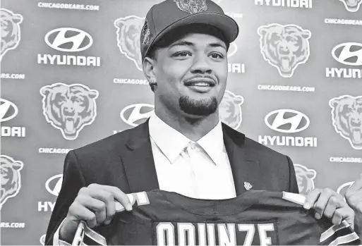  ?? DAVID BANKS/USA TODAY SPORTS ?? The Bears selected wide receiver Rome Odunze with their second Top-10 pick in the first round of the draft.