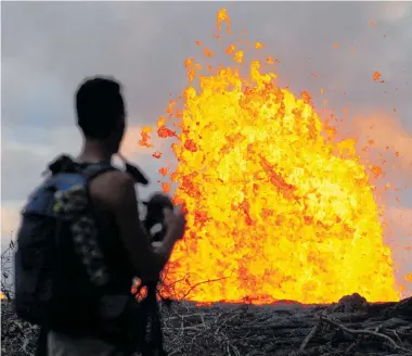  ?? Photo / AP ?? Eruptions has forced the evacuation of about 2000 people from Leilani Estates and surroundin­g neighbourh­oods.