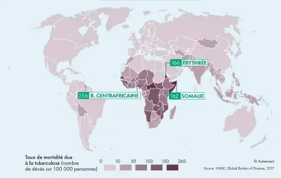  ??  ?? La tuberculos­e dans le monde en 2017