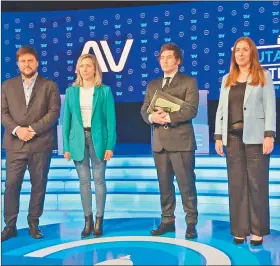  ?? NéSTOR GRASSI ?? DEBATE. Es difícil quien votó a Santoro cambie por Vidal.