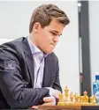  ?? Foto: dpa ?? Weltmeiste­r Magnus Carlsen haderte mit seinem zweiten Platz.