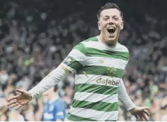  ??  ?? 0 Callum Mcgregor celebrates scoring Celtic’s second goal.