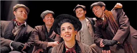  ??  ?? Gabby Perez (center) stars in My Fair Lady, which opens June 15.