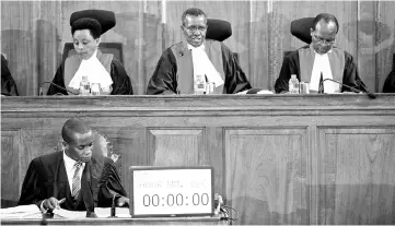  ??  ?? Kenya’s Supreme Court judges attend a hearing regarding petitions challengin­g the result of the presidenti­al election rerun at Kenya’s Supreme Court in Nairobi, Kenya. — Reuters photo