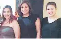  ??  ?? Denisse Caballero, Karen y Carolina Murillo